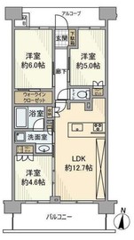 クオス鷺沼 ザ ブライトコート 4階 間取り図