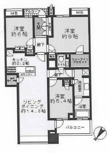ブリリアマーレ有明 27階 間取り図