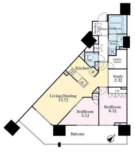 プラウドシティ方南町 4階 間取り図