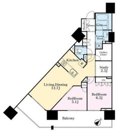 プラウドシティ方南町 4階 間取り図
