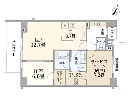 ピアース三宿 2階 間取り図