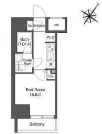 スタイリオフィット溝の口 901 間取り図