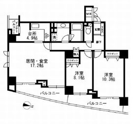 ミレニアムガーデンコート 8階 間取り図