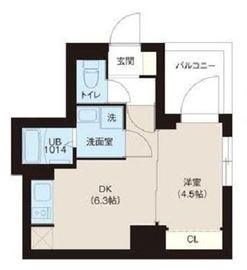 レオーネ錦糸町 802 間取り図