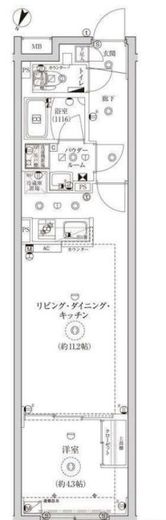 グローリオシェルト池袋Ⅱ 201 間取り図