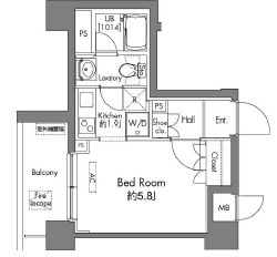 プラウドフラット早稲田 503 間取り図