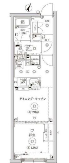 グローリオシェルト池袋Ⅱ 408 間取り図