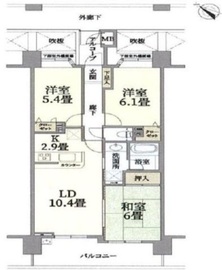 ジェイシティ西日暮里 10階 間取り図