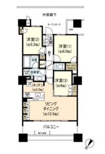 ブリリアマーレ有明 24階 間取り図