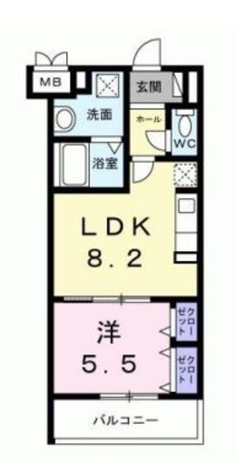 ソレアード志茂 203 間取り図