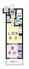 ソレアード志茂 407 間取り図