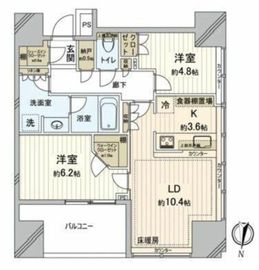パークタワー錦糸町 21階 間取り図