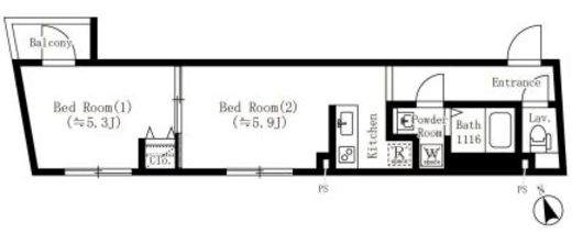 TRADIS池袋本町 401 間取り図