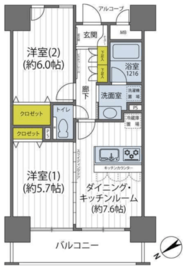 アール・ケープラザ新横浜Ⅲ 11階 間取り図