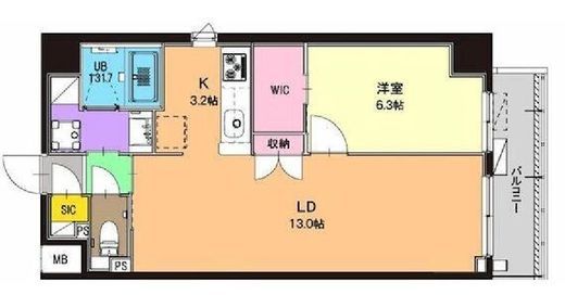 フレッチェ横浜 502 間取り図