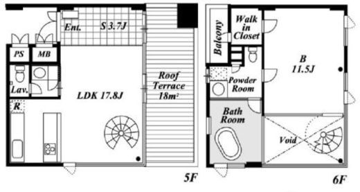 月光町アパートメント 503 間取り図