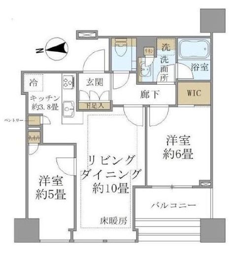 白金ザ・スカイ 13階 間取り図
