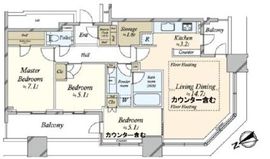 スカイズタワー＆ガーデン 2階 間取り図