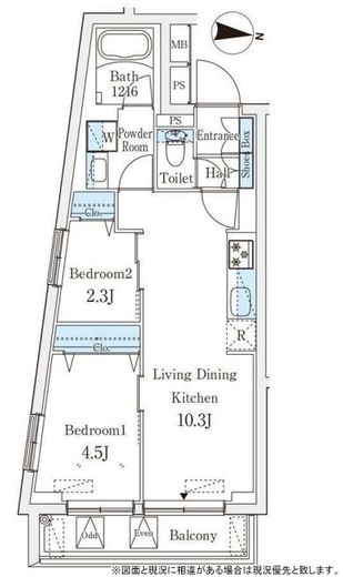 ラティエラ品川西大井 314 間取り図