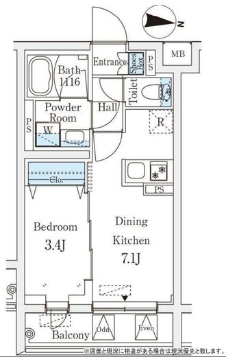 ラティエラ品川西大井 417 間取り図