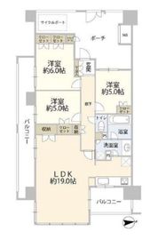 アクアリーナ川崎ロッソタワー 5階 間取り図