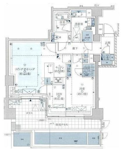 ザ・パークハウス高輪プレイス 1階 間取り図