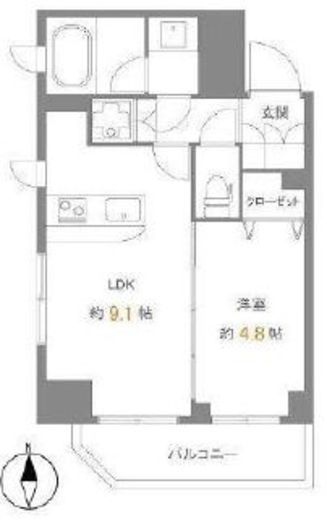 ダイナシティ高田馬場 2階 間取り図