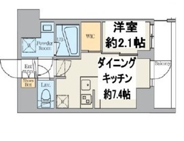 クレストコート東日暮里 209 間取り図