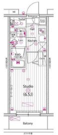 グランド・ガーラ横浜 8階 間取り図
