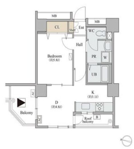 コラム神泉 807 間取り図