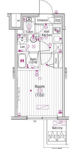 ガーラ・クレスタ横濱関内 3階 間取り図