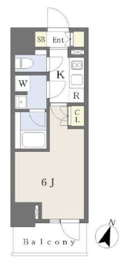 Reve City Sendagaya 302 間取り図