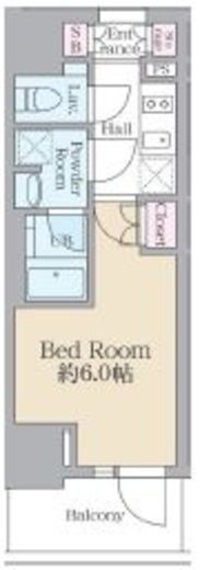 Reve City Sendagaya 402 間取り図