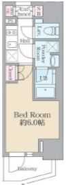 Reve City Sendagaya 303 間取り図