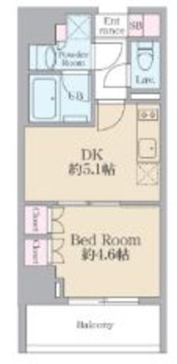 Reve City Sendagaya 101 間取り図