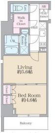 Reve City Sendagaya 301 間取り図