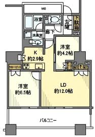 ブリリアマーレ有明 25階 間取り図