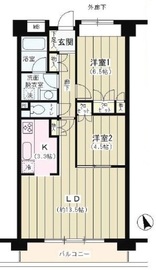 ラヴィーン等々力 102 間取り図