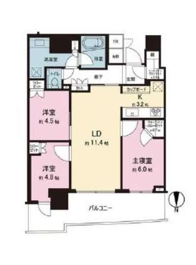 パークタワー晴海 17階 間取り図