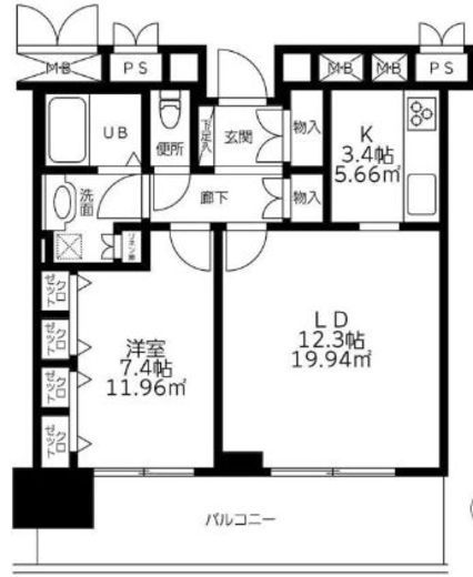 リガーレ日本橋人形町 10階 間取り図