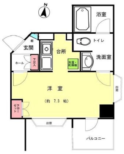 東急ドエルグラフィオ麹町 2階 間取り図