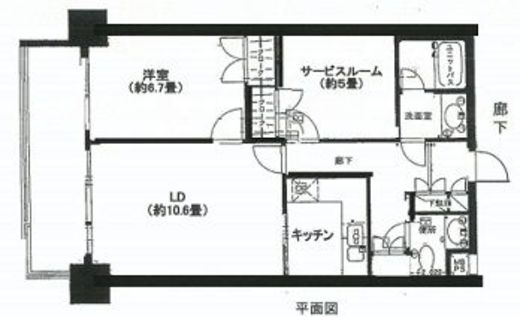 虎ノ門ガーデン 5階 間取り図