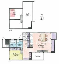 西麻布CO-HOUSE 4階 間取り図