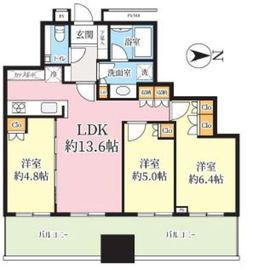 アトラスブランズタワー三河島 19階 間取り図