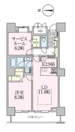 ロイヤルパークスタワー南千住 3203 間取り図