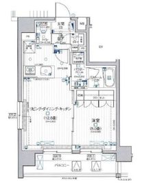 デュオステージ横浜中央 4階 間取り図