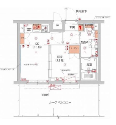 ハーモニーレジデンス武蔵小杉フォレストスクエア 409 間取り図