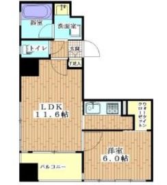 ジュイール東京八丁堀 2階 間取り図
