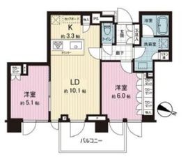 ブランズ代々木参宮橋 5階 間取り図