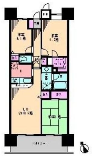 ライオンズガーデン町屋 4階 間取り図